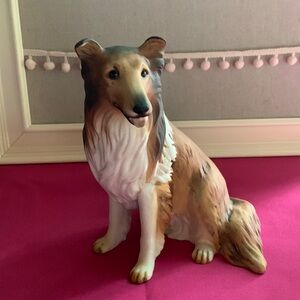 Porcelain collie lassie dog